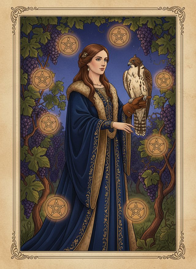Nine of Pentacles tarot card