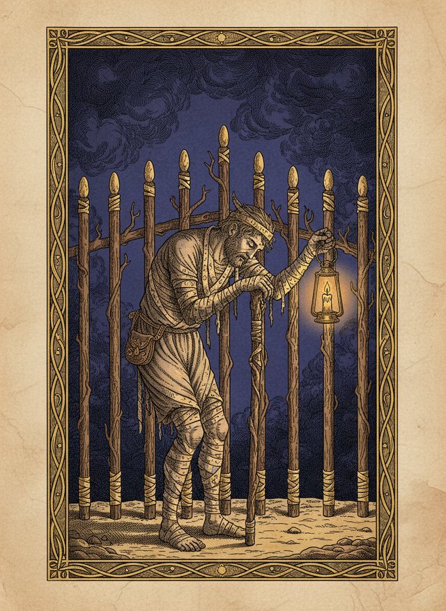 Nine of Wands tarot card