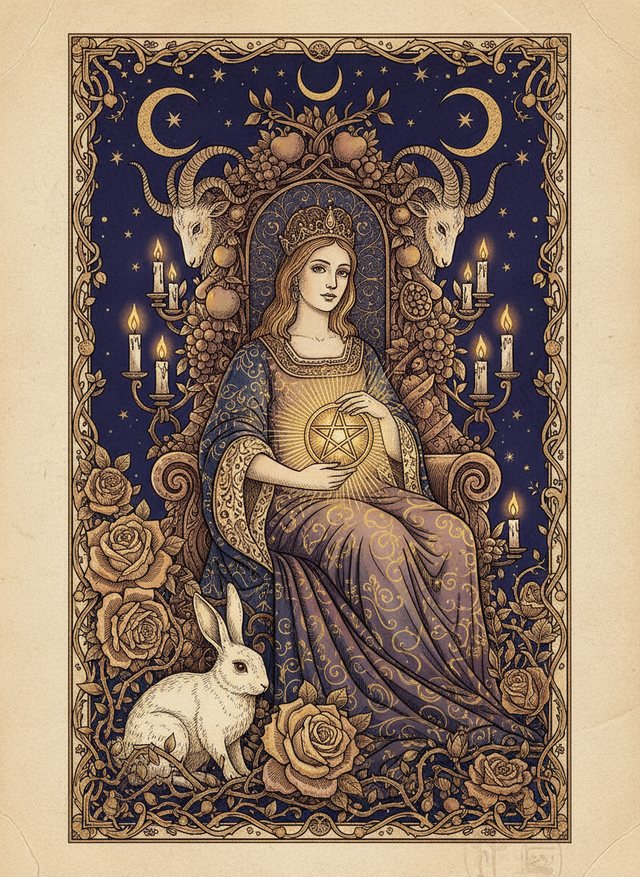 Queen of Pentacles tarot card