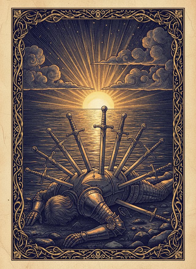 Ten of Swords tarot card