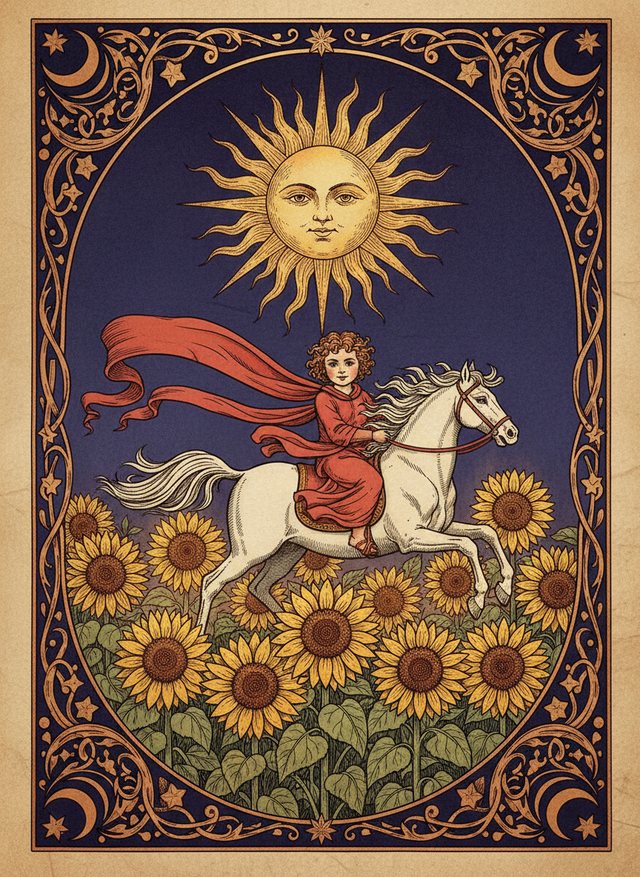 The Sun tarot card