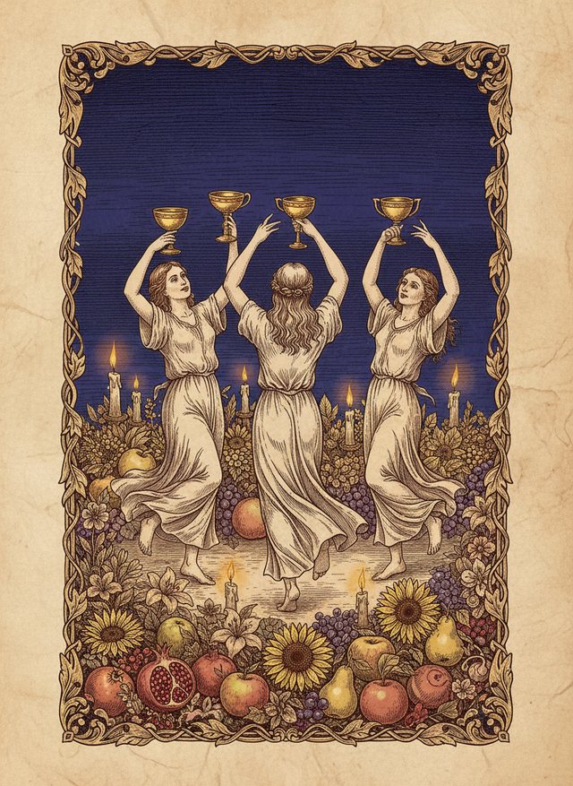 Three of Cups tarot card